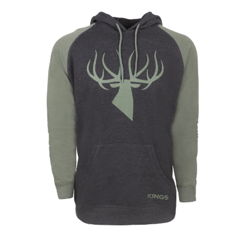 Kings Camo Logo Triblend Fleece Hoodie - Charcoal/Olive