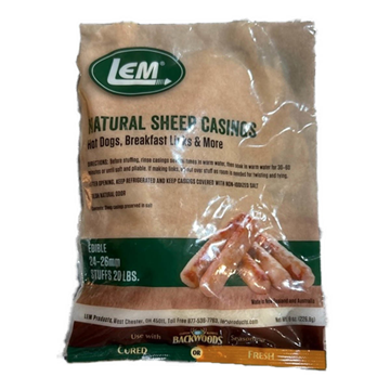 LEM Natural Sheep Casings 24-26mm