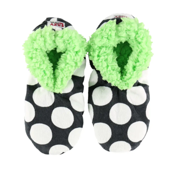 Lazy One Adult Polka Dot Fuzzy Feet Slippers