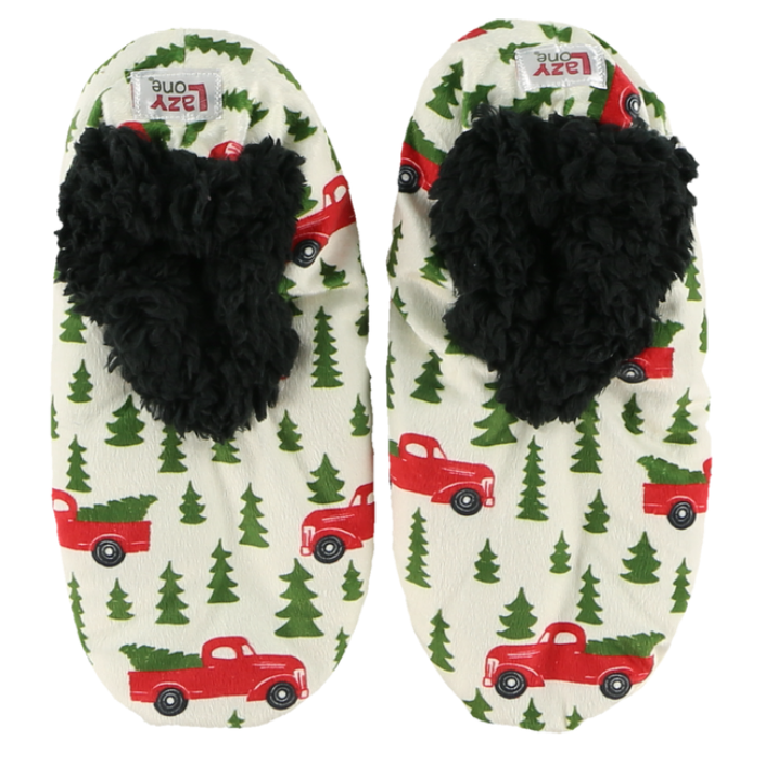 Lazy One Womens Tailgait Fuzzy Feet Slippers