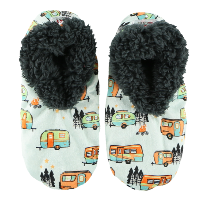 Lazy One Womens Rolltel Fuzzy Feet Slippers