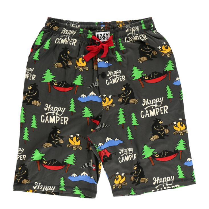 Lazy One Happy Camper Men's PJ Shorts