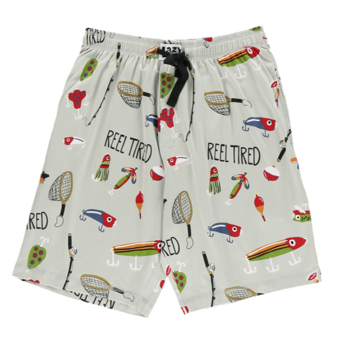 Lazy One Reel Tired Men's PJ Shorts