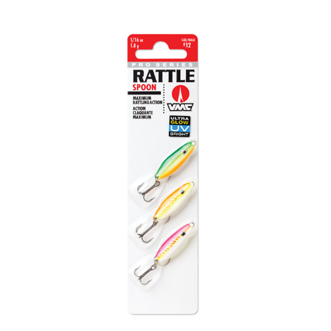 VMC Rattle Spoon Kit 1/16 oz Glow UV