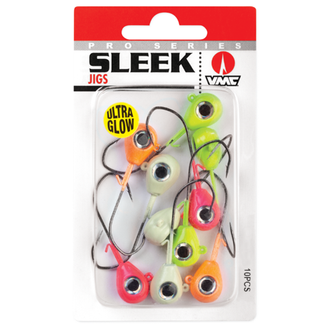 VMC 1/4 oz Sleek Jig - Assorted Glow Colors