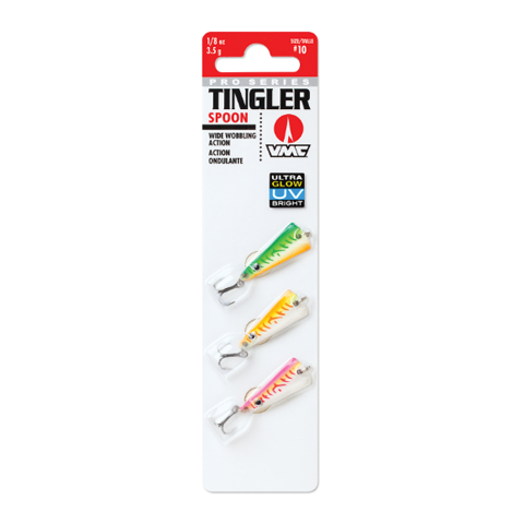 VMC Tingler Spoon Kit 3/16 oz Glow UV