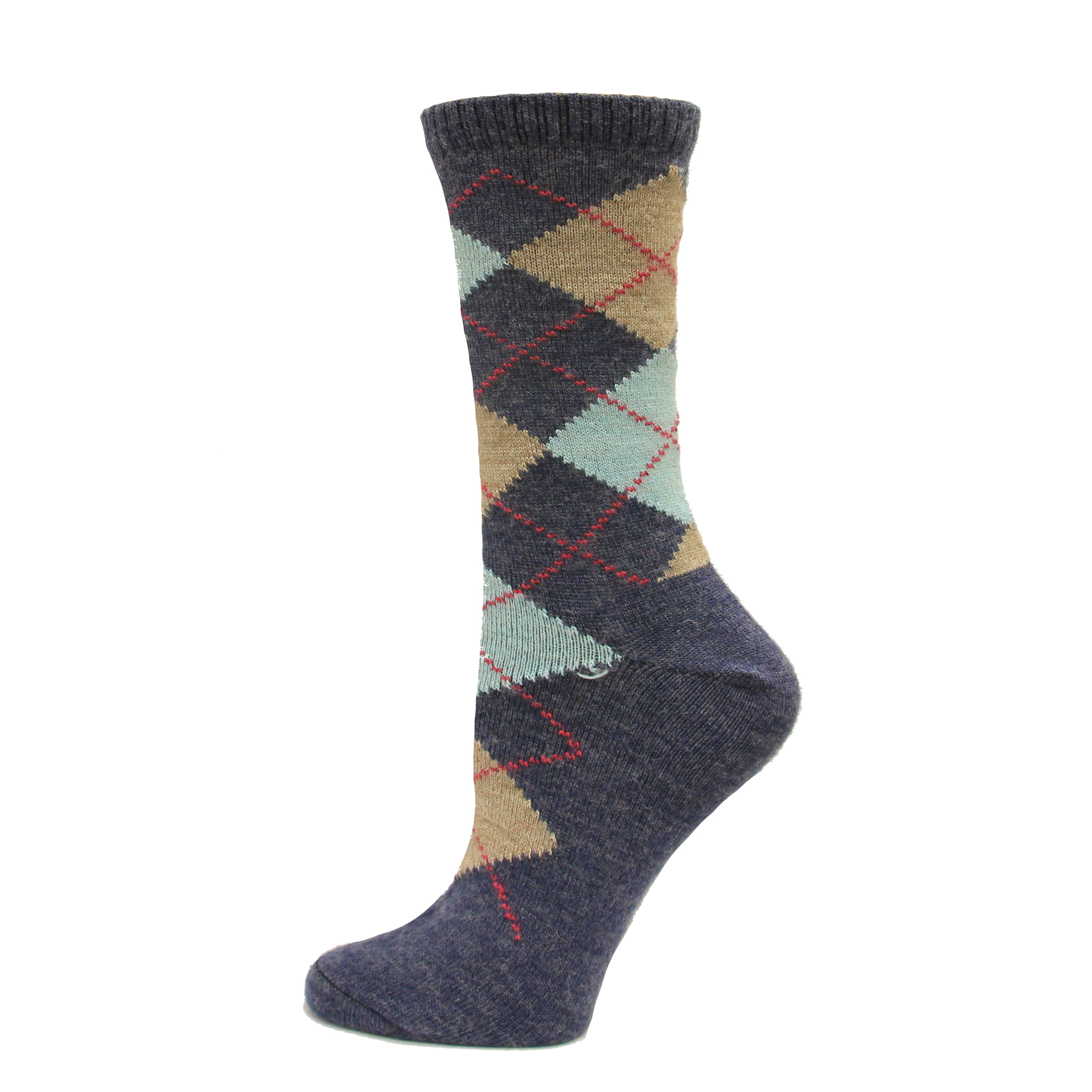 Wise Blend Womens Argyle Crew Sock