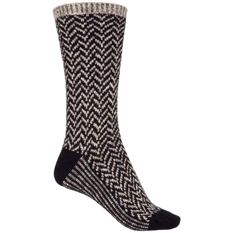 Wise Blend Womens Chevron Crew Socks