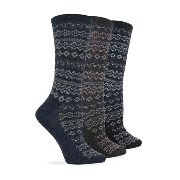 Wise Blend Womens Angora Aztec Crew Sock DISCONTINUED